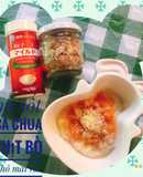 Mì sốt Cà chua thịt bò phô mai rắc cho bé ăn dặm