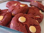 Una foto de cookies red velvet