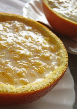 A picture of Iyokan Citrus Cups No-bake Cheesecake.