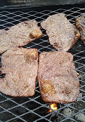 A picture of Skye's Bottom round steak.