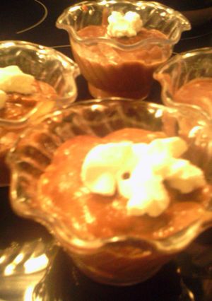 A picture of sunshine's light milk chocolate pudding.