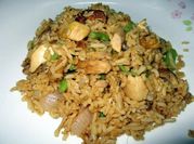 A picture of chicken fried rice