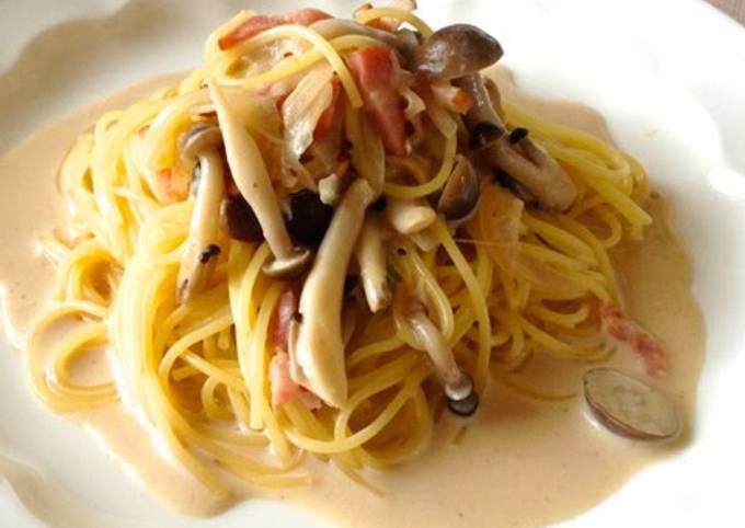 Recipe of Any-night-of-the-week Easy Creamy Pasta with Mushrooms and Soy Milk