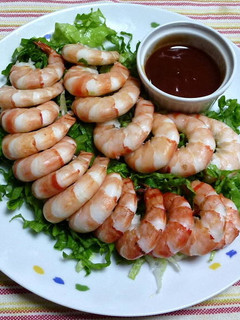 A picture of Shrimp Cocktail with Black Tiger Shrimp.