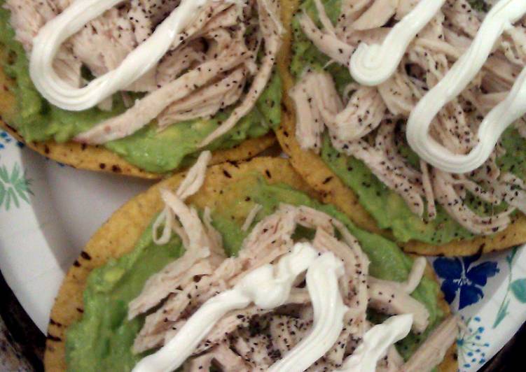 Recipe of Quick Guacamole Chicken Tostadas