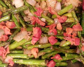 Fresh, Serving Recipe Bacon Fried Asparagus Most Delicious