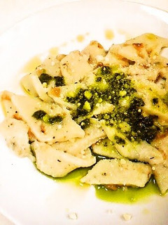 A picture of Fresh Testaroli with Pesto Genovese.