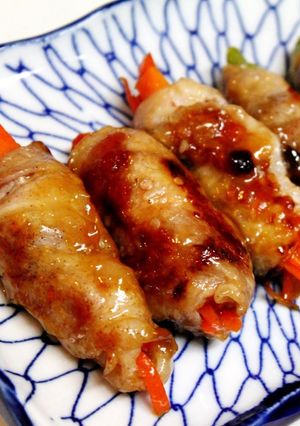 A picture of Carrot Pork Rolls.
