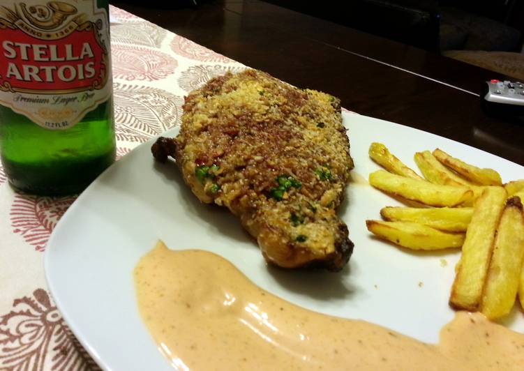 Simple Way to Prepare Homemade Parmesan crusted steak