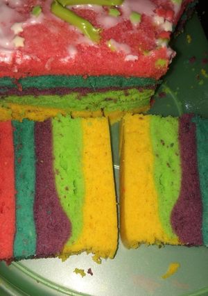 Foto resep Rainbow cake kukus