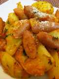 Potatoes and Wiener Sausages in Curry & Ketchup