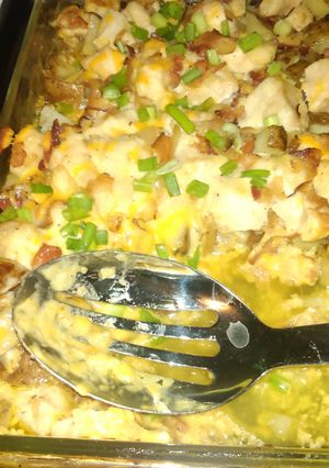 A picture of Loaded Potato and Chicken Casserole.