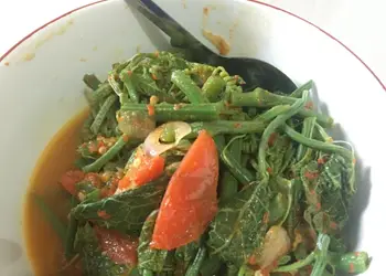 Resep Unik Sayur pucuk labu tumis terasi Ala Warung