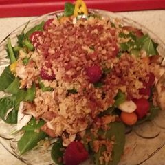 A picture of Spinach and Kale Raspberry Salad.