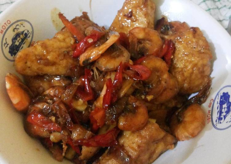 Tahu udang kecap pedasssss