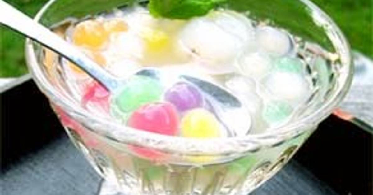 SevenColored Tapioca Pearls and Lychee Compote Recipe by cookpad.japan