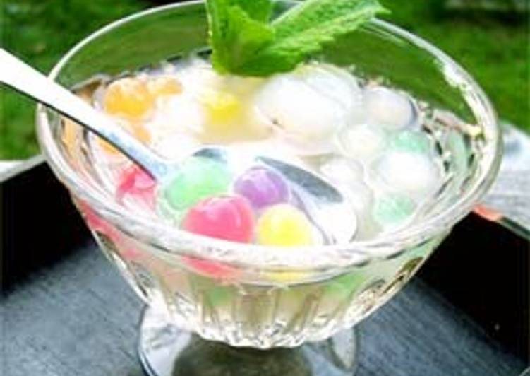 Steps to Prepare Perfect Seven-Colored Tapioca Pearls and Lychee Compote