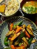 Macrobiotic Wheat Gluten and Vegetable Stir-fry