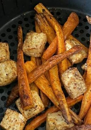 Foto de Tofu e Cenoura na Airfryer
