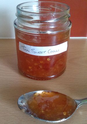 A picture of Vickys Thai-Style Sweet Chilli Dipping Sauce.
