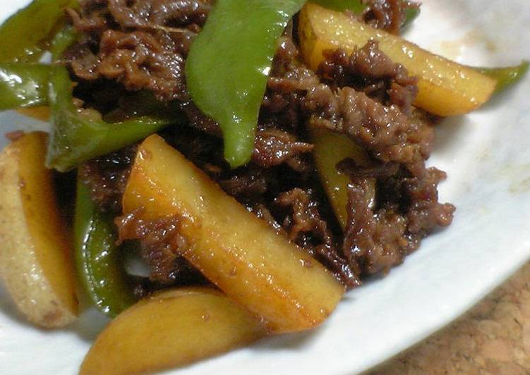Recipe of Quick Easy Salty Sweet Simmered Beef