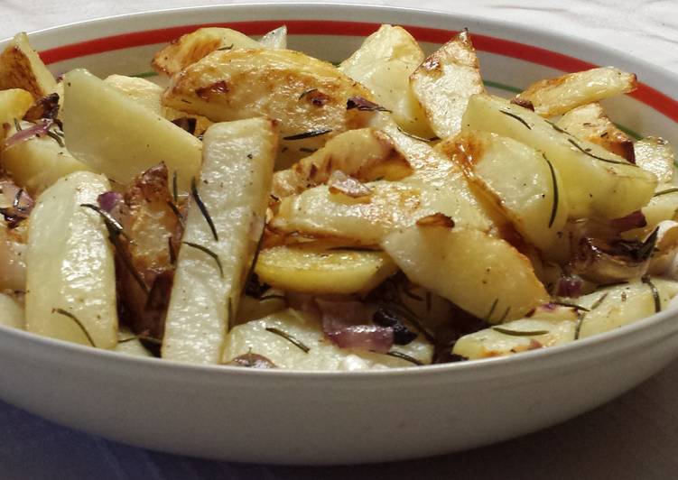 Award-winning duck fat baked potatoes