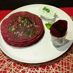 Healthy Beetroot Thepla A picture of Healthy Beetroot Thepla.