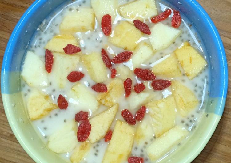 Cara Mudah Membuat Overnight oats chia apel goji berry yang Lezat Sekali