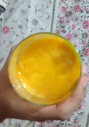 A picture of Mango smoothie to beat the heat!.