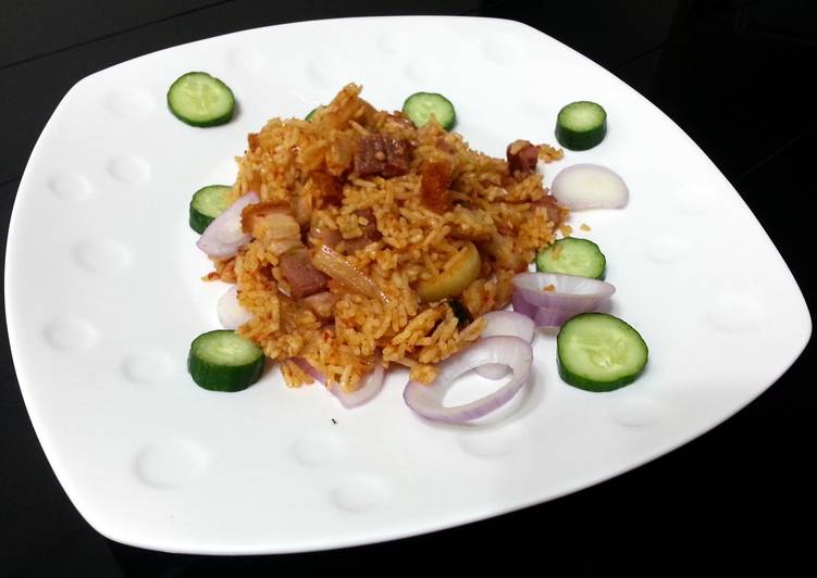 Recipe of Homemade LG SPICY ROASTED PORK BAKE RICE