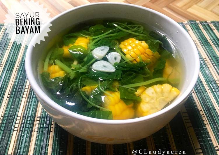 Resep Sayur Bening Bayam Mix Jagung Manis Oleh Dapur Nadya Cookpad