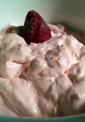 A picture of Pineapple and Strawberry Fluff.
