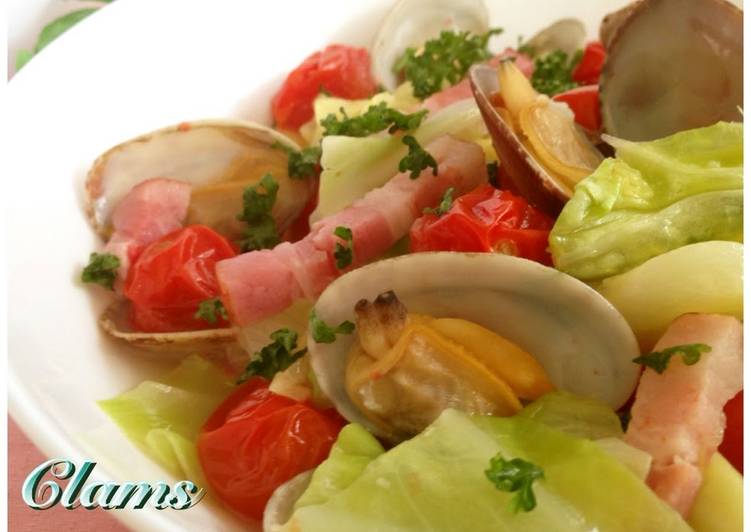 Step-by-Step Guide to Prepare Quick Easy Wine-Steamed Clams & Cabbage