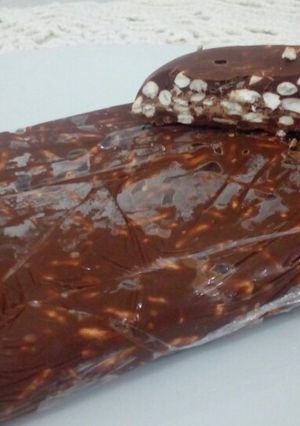 Una foto de Turrón de chocolate súper fácil