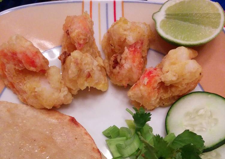 Steps to Cook Tasty Gluten free fried shrimp