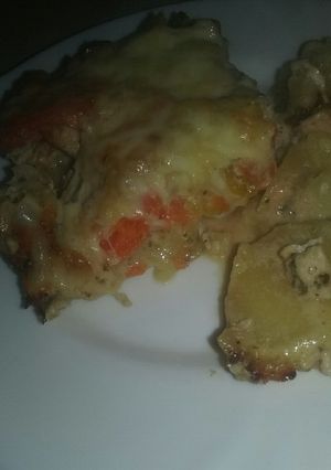 Tejszínes mustáros csirkemell sütőben sütve recept fotója