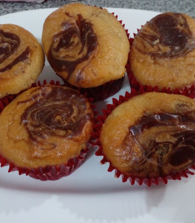 Una foto de Cupcake marmoleado