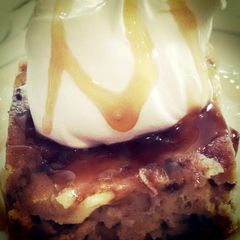 A picture of Caramel Apple Bread Pudding.