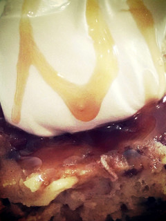 A picture of Caramel Apple Bread Pudding.