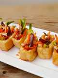 Honey Ginger Tofu Salad With Almond And Medjool Dates Appetizer