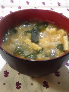 A picture of Julienned Daikon Radish Miso Soup.