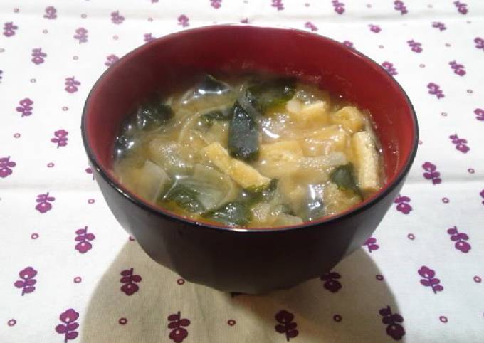 Julienned Daikon Radish Miso Soup