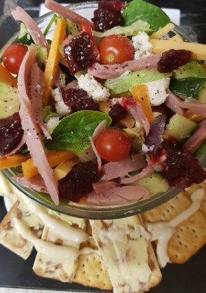 A picture of My After Christmas 3 Cheese & Ham Salad to Share. 😉.