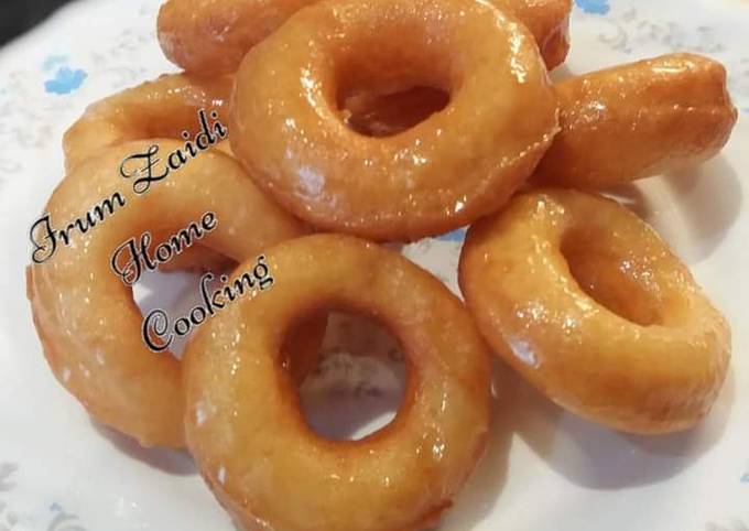 2 Ingredient MINI Fluffy Glazed Donuts Recipe ! Easy Doughnuts Recipe 