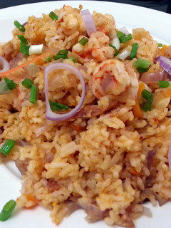 A picture of Spicy Shrimp Rice / Sambal Nasi Udang.