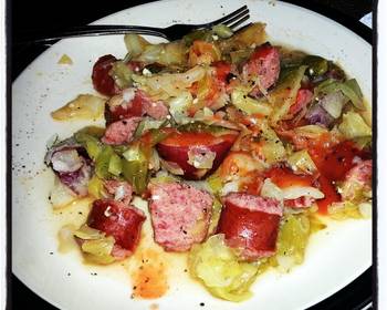 Best Recipe Cabbage  Red Potatoes and Beef Sausage Practical Delicious