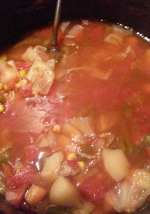 A picture of Mima's Hearty Vegetable Soup.
