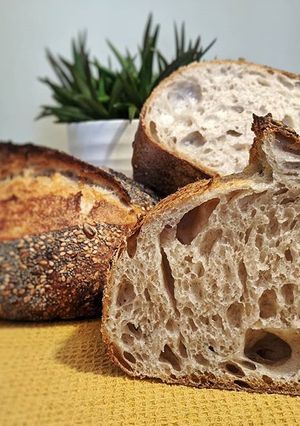 A picture of The Ultimate Seeded White Sourdough Bread 🍞.
