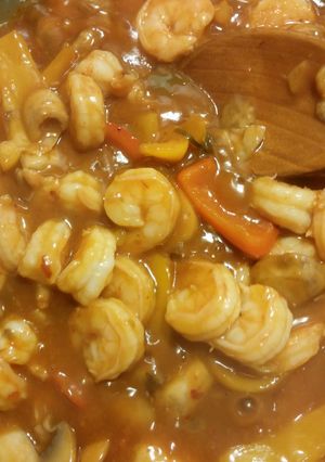 A picture of Tami's Szechuan Shrimp.