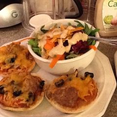 A picture of Mini pizzas.